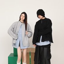 2024秋冬新款男士假两件卫衣休闲宽松男女开衫慵懒情侣外套潮货源