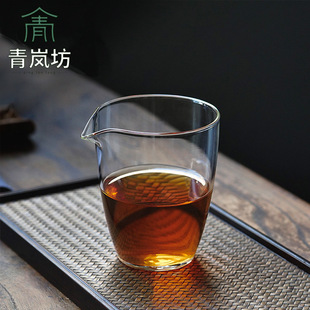 Japanese-Style Thickeneded High Borosilicate Glass Fair Cup Transparent Tea Sea Heat-Resistant Non-Hot Tea Dispenser High Quality