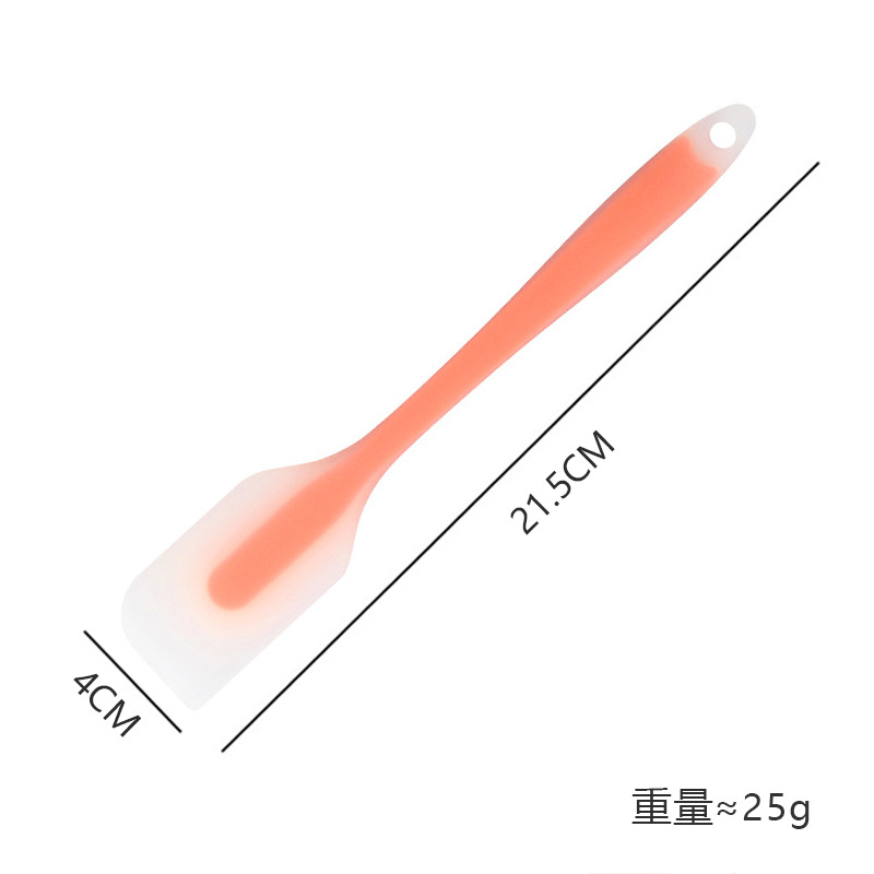 작은 반투명 주걱-주황색