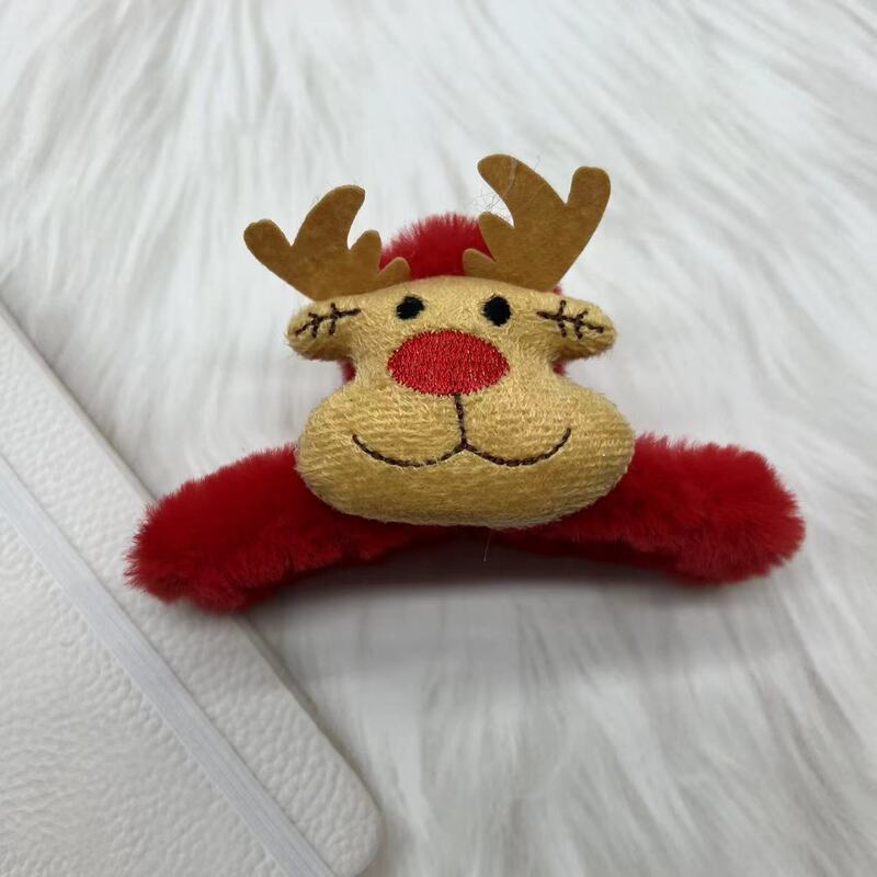 クリスマスシリーズの頭飾りの大きい毛のぬいぐるみのクリップの後頭部のかわいい漫画はサメのクリップメーカーの卸売りを出します。|undefined