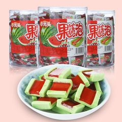 西瓜果冻泡泡糖儿童桶装小光头夹心口香糖8090后怀旧儿时糖果零食