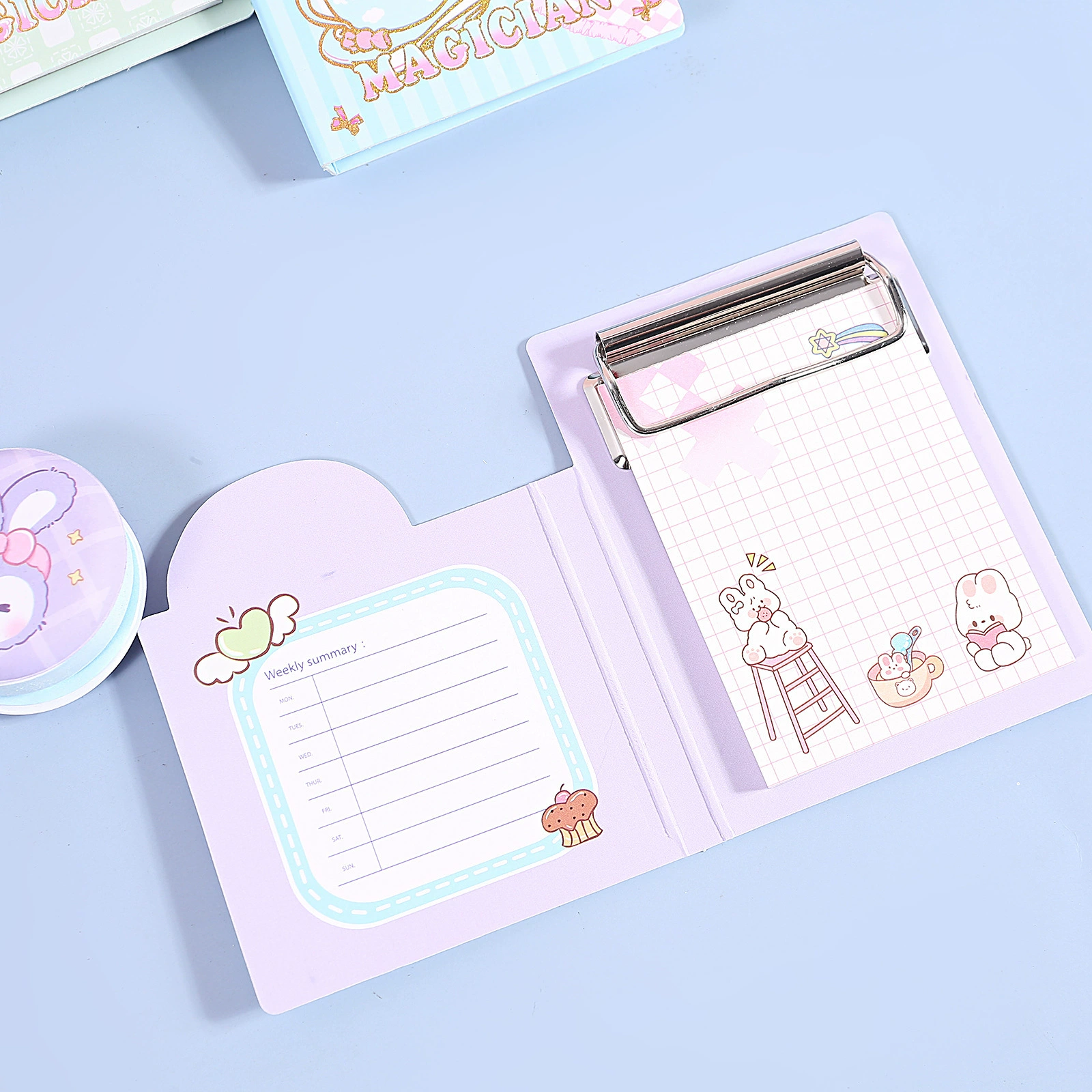 Cartoon high quality small handheld note, folder
