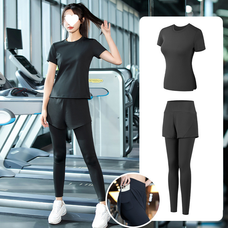 ヨガ服セット女性ランニングスポーツジム朝走専門速乾衣ファッション新型秋冬高級感|undefined