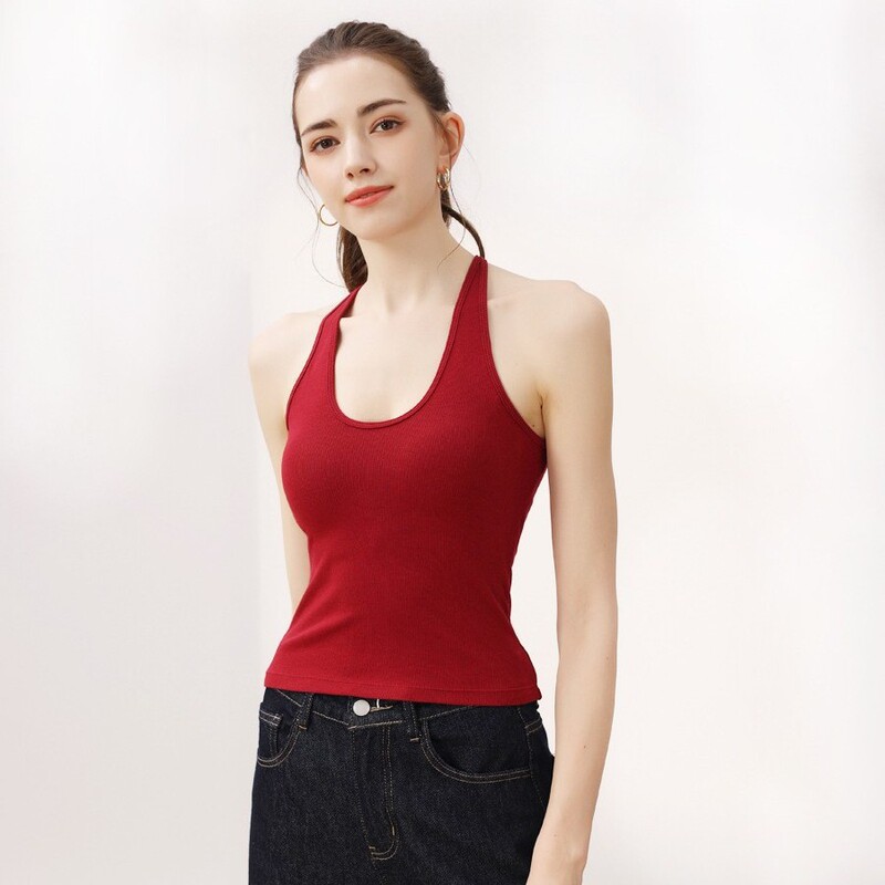 Explosive Integrated Chest Pad Threaded Outdoor Yoga Women's Breathable Sports Fitness Spring and Summer Vest Running Underwear Shockproof