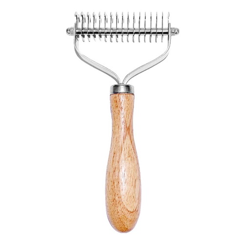Wooden handle pet comb dog double-sided knot comb to remove floating hair dog comb cat hair removal rake comb cat comb supplies