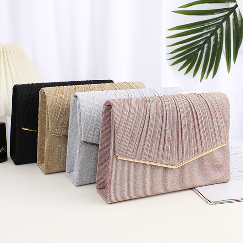 Light Luxury Style Cover Fold Design Small Satchel Everyday Outfit Matching Chain Bag Party Evening Bag