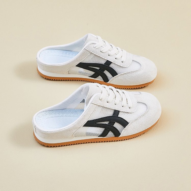 Zuecos de verano para mujer, de malla, con suela gruesa, de punta cerrada, tipo pantuflas, zapatos casuales nuevos 2026.