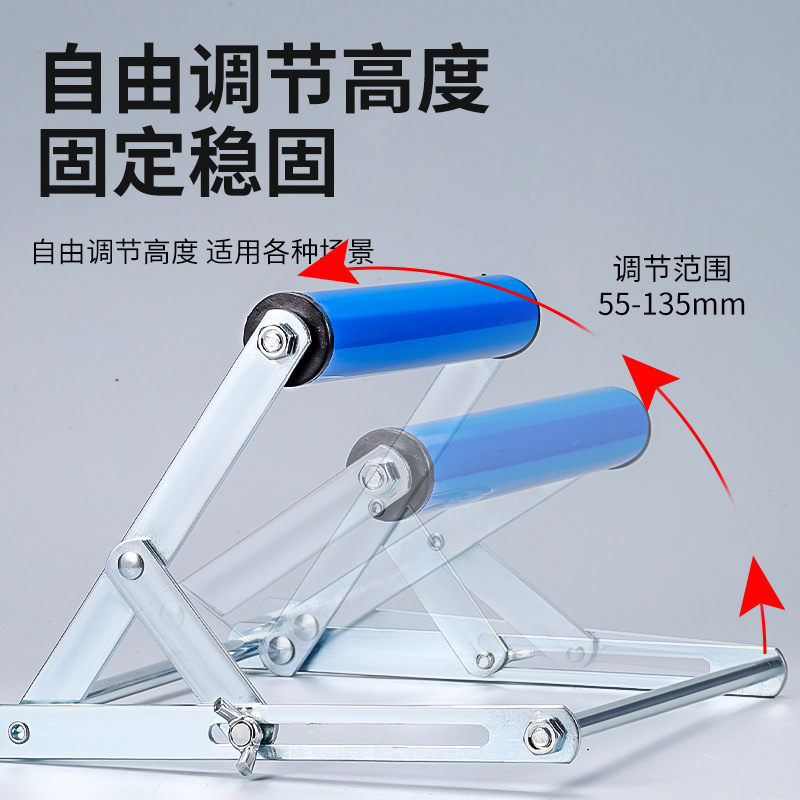 Rack de soporte de material de máquina de corte de acero inoxidable de elevación ajustable tipo universal portátil espesar rack de material de máquina de corte multifuncional