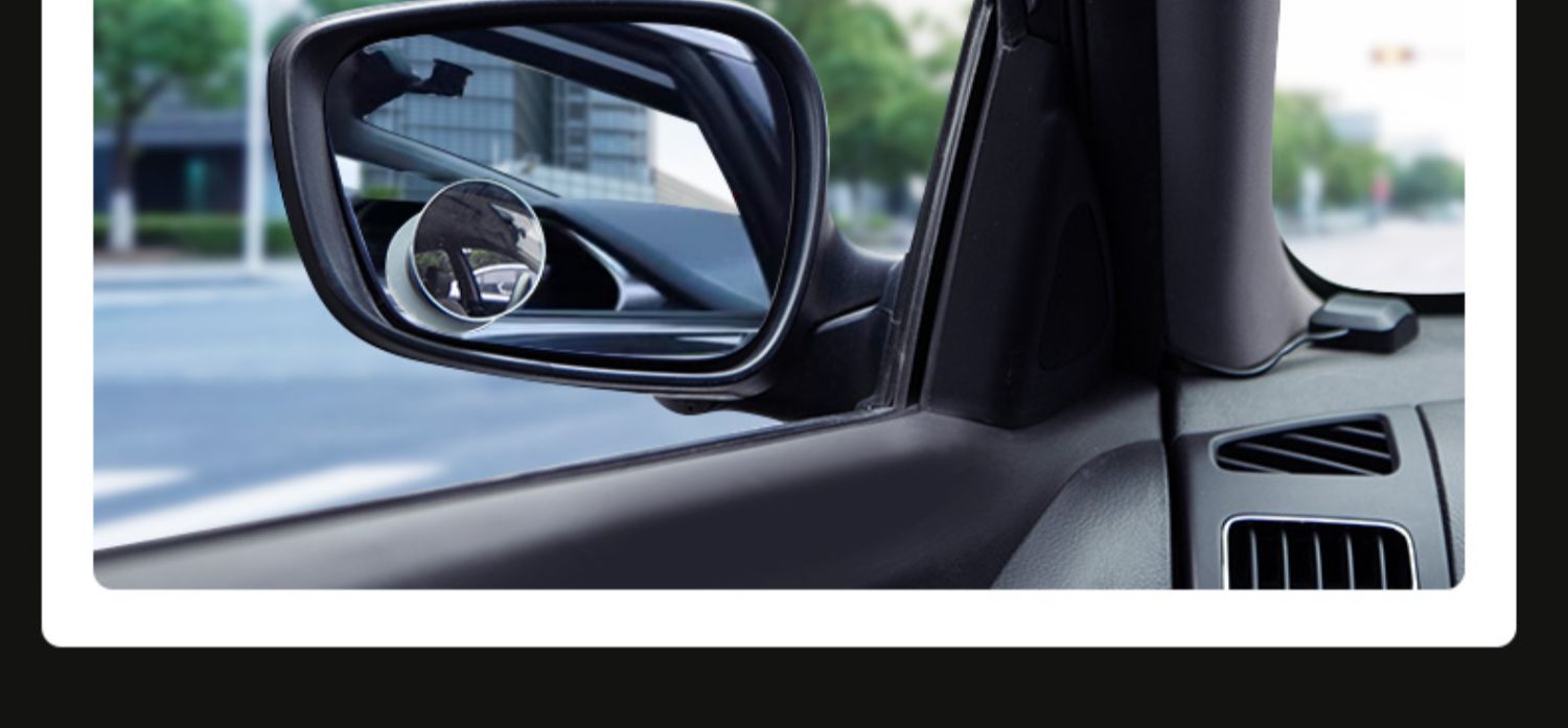 Suction cup car rearview mirror, frameless, high-definition, reflective, ultra-clear, and designed to assist with blind spot monitoring