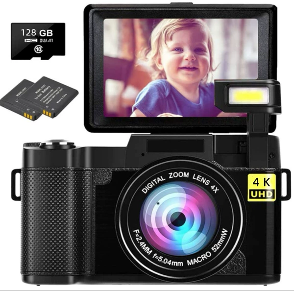 English version black standard configuration - 4K + wide-angle lens + 128GB card + battery