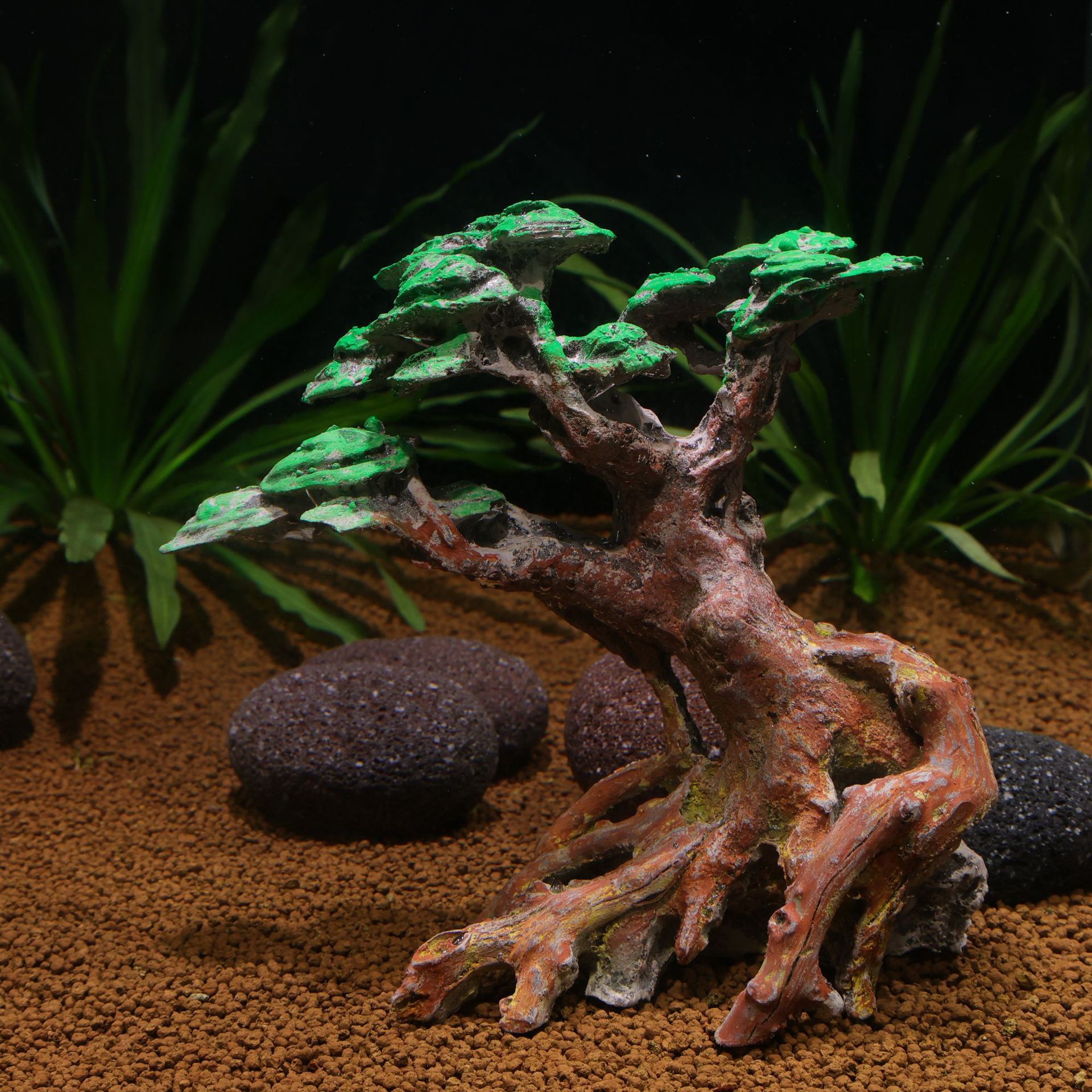 Acuario simulación Brasil árbol sumergido madera agua paja tanque pecera paisaje decoración resina sumergida madera árbol de musgo