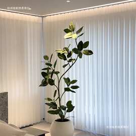 高山榕绿植轻奢客厅室内仿生假花树大型落地盆栽