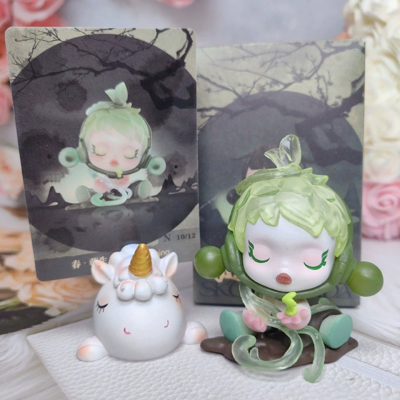 Blind box POPMART (SKULLPANDA Mo Mei) ручная фигурка-брелок для авто, 6,5×10 см