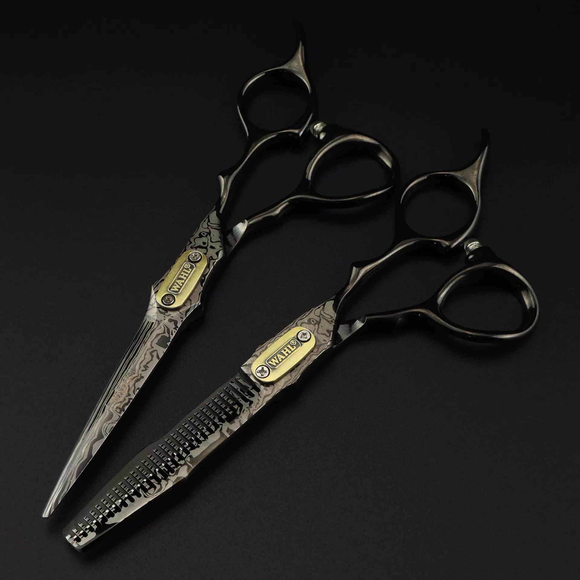 6,0 дюймов FJ--21 личность черная стена Дамасские Парикмахерские ножницы парикмахерские ножницы специальный двойной плоский меч