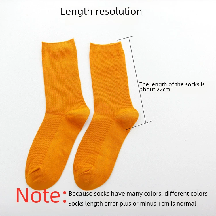 Японская трендовая демисезонная цветная knee socks, средняя длина