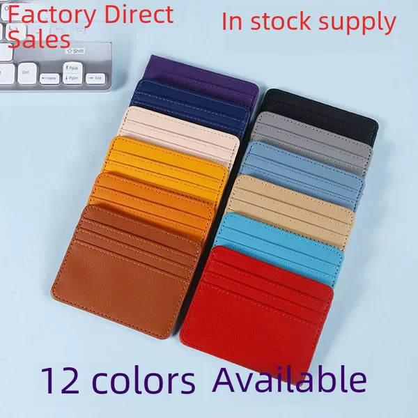 New In-Stock Ultra-Thin Card Holder, Lightweight Multi-Card Slot Card Case, Summer Leather Card Case, Card Holder Wholesale, Card Clip, Pu Card Case
