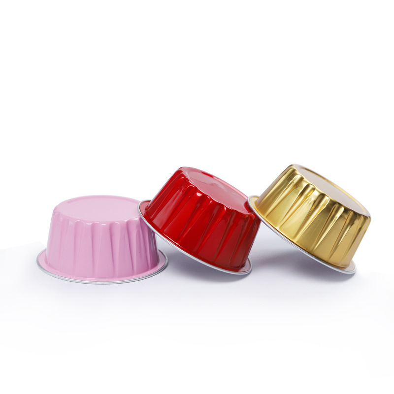 Desechables de nieve Meiniang pudín taza DAFU Banji engrosada para hornear papel de aluminio papel de estaño caja de embalaje en forma de corazón Embalaje Comercial