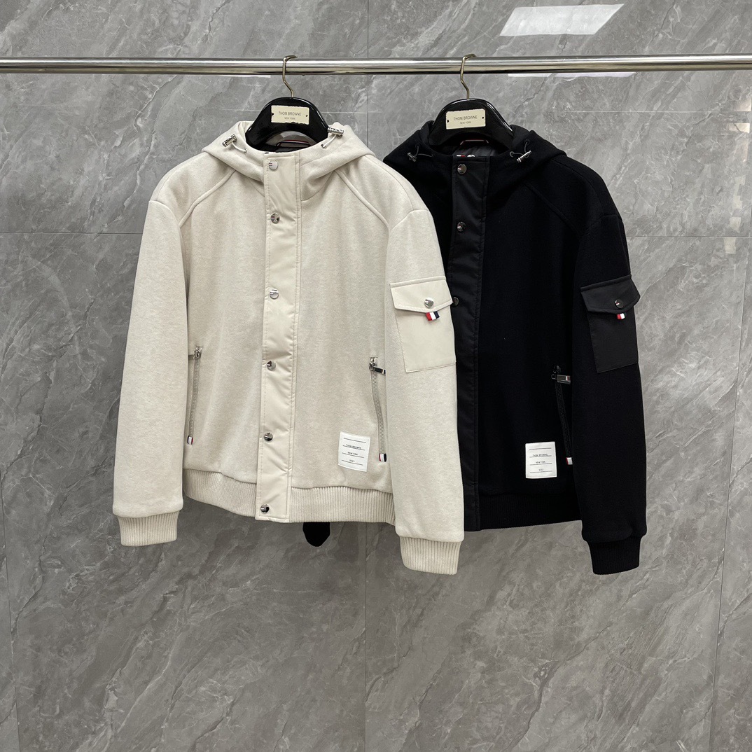 Factory Direct Tb Autumn and Winter New Hooded down Jacket Casual Fashion Versatile Simple and Elegant Men's Style