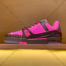 L家驴牌烫钻印花潮流运动鞋男女低帮减震复古情侣款时尚百搭板鞋