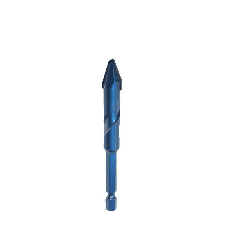 Diamante de hardware hexagonal de mango inclinado broca excéntrica multifuncional taladro de linterna herramienta de perforación de cerámica diamante