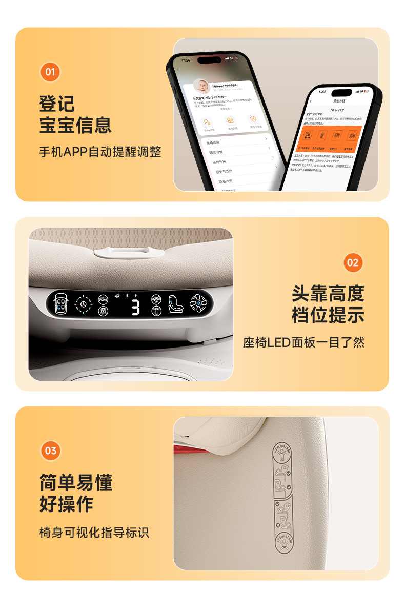 [Brand Source] Welldon Smart Lux Smart Safety Seat for Infants Aged 0-7 Years Old