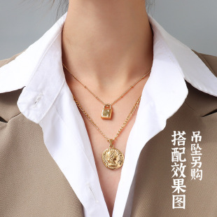Chain for key bag  with pigtail stainless steel, 750 sample gold 4