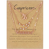 Golden zodiac signs with letters, set, cards, necklace, suitable for import, new collection, pink gold, 3 piece set, wish