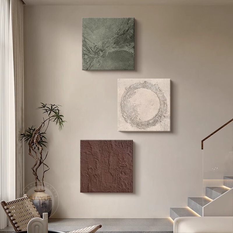 Quiet Wind Entrance Decorative Painting Advanced Sense Abstract Texture Corridor Hanging Painting Minimalist Living Room Frameless Painting