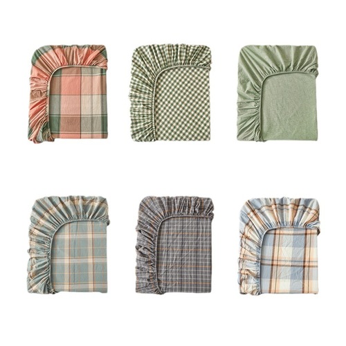 Class A yarn-dyed cotton fitted sheet pure cotton washed cotton 100 Xinjiang cotton Simmons fully surrounded mattress protector