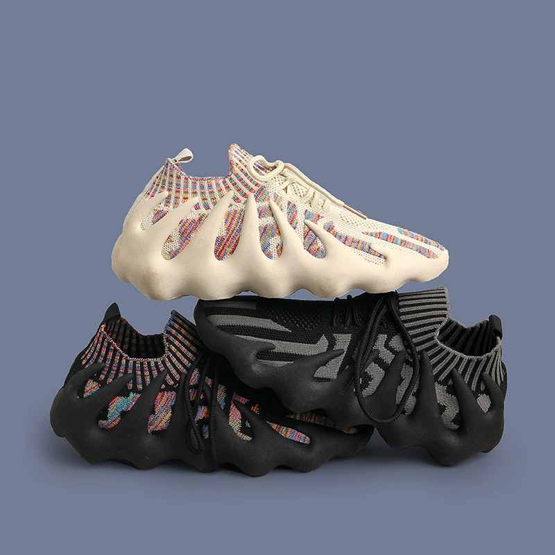 Женская обувь Octopus Coconut 2023 Весна Новая пара Мягкая подошва Легкие дышащие летающие плетения Повседневные кроссовки для бега