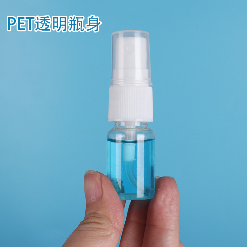 En stock 50 ml100ml120ml botella de spray transparente de plástico PET botella de spray lateral de alcohol conveniente botella de embalaje de viaje