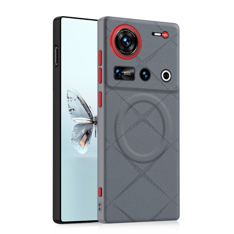 Nubia z70sultra 携帯電話ケース Nubia z70ultra 保護カバー プレーンレザー磁気吸引ケース オールインクルーシブに適しています。|undefined