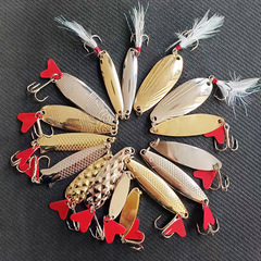Manufacturer wholesale lure sequins cocked mouth horse mouth willow leaf spoon type dragon scale pineapple freshwater wild fishing universal lure sequins