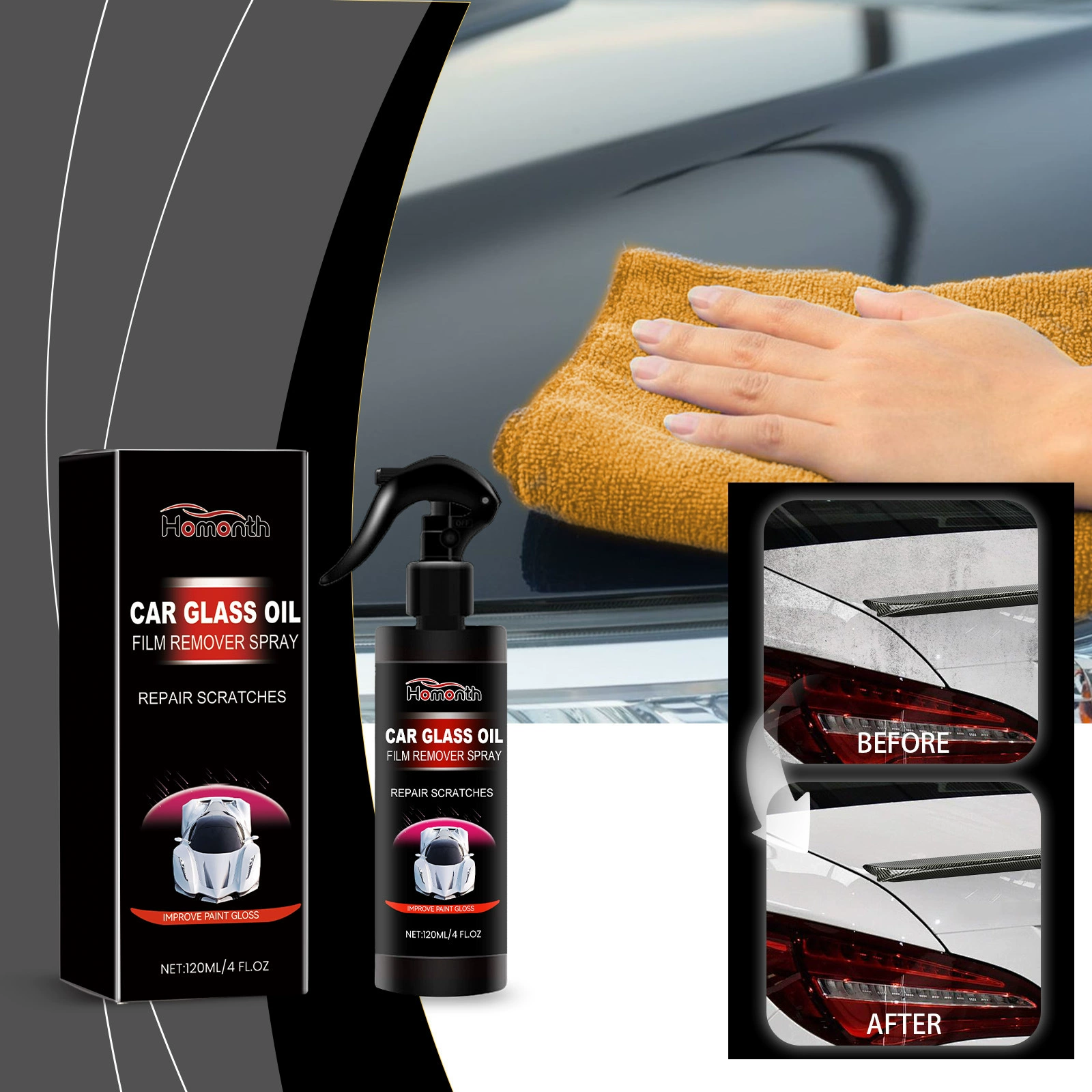 Многофункциональный спрей для покрытия автомобиля HOMONTH, средство для ухода за лакокрасочным покрытием, удобное защитное чистящее покрытие-спрей