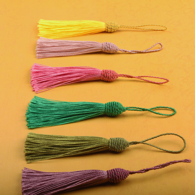 8cm螺纹帽流苏书签饰品古风古装汉服配饰香包挂穗工厂批发扇穗