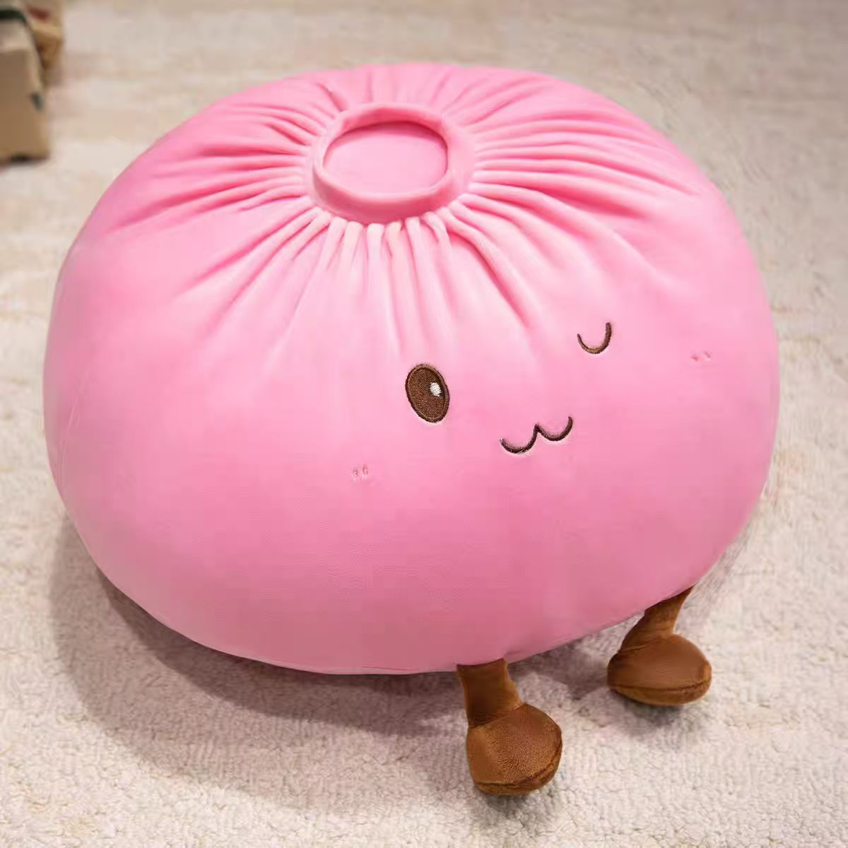 Creative Soft Bun-Shaped Plush Toy Pillow, Large Bun Doll, Home Lazy Pillow Cushion
