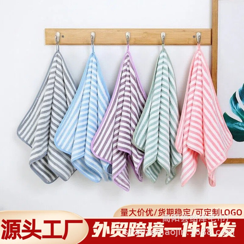 Manufacturer Wholesale Warp Knitted Coral Velvet Towels, Thickened Face Towels, Household Daily Use Towels, Thickened Coral Velvet