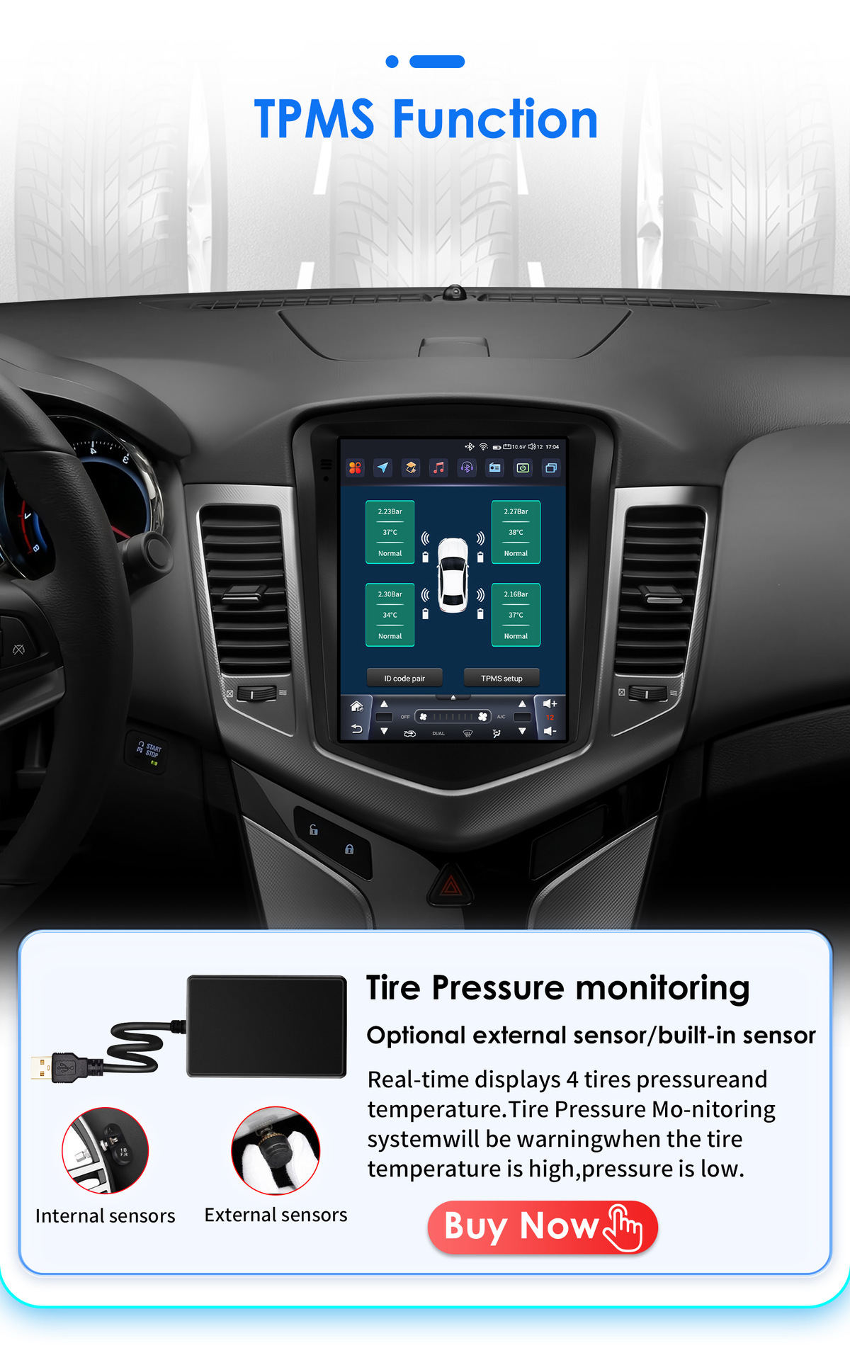 Suitable for Chevrolet Cruze 08-12 Vertical Screen Dedicated 9.7inch Android Navigation Car Gps Hd Mp5