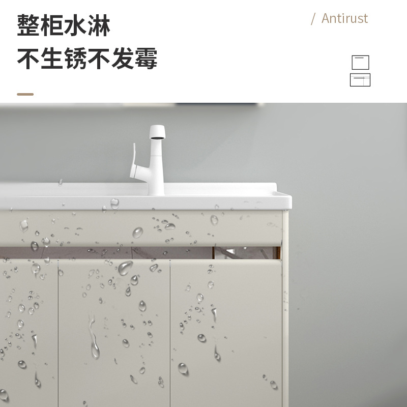 304 acero inoxidable lavabo gabinete combinación balcón lavabo lavabo integral lavabo cerámico lavabo con placa de fricción