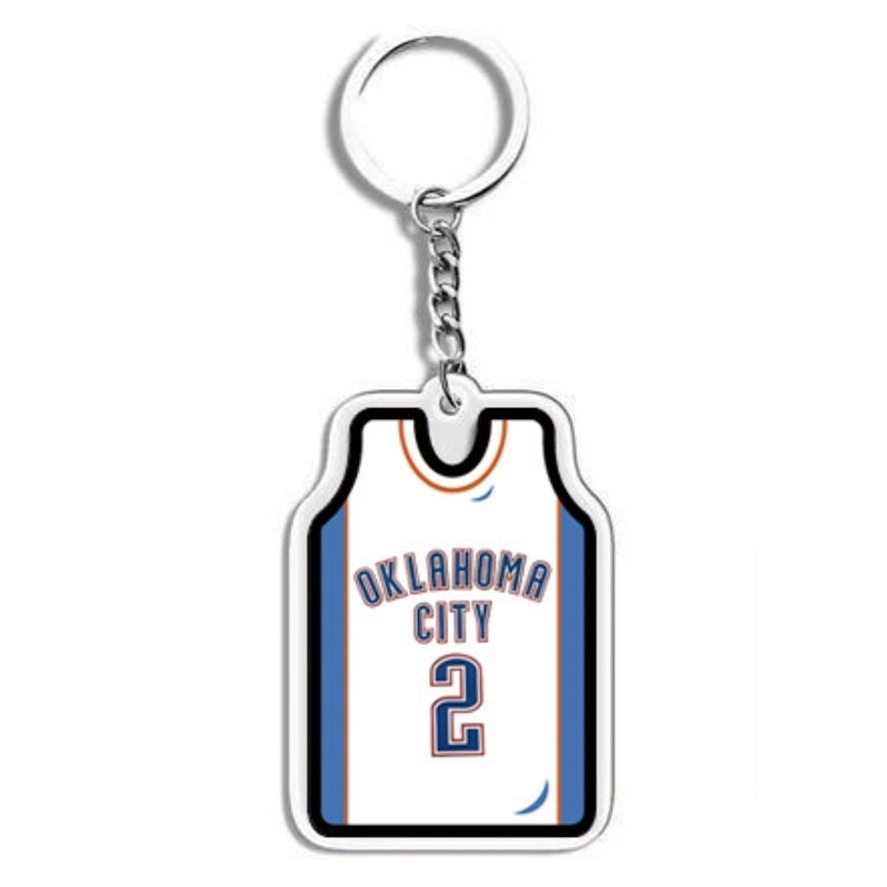 NBA baloncesto llavero estrella Durant Curry Owen acrílico colgante bolsa de Jersey adornos regalo