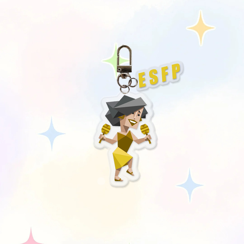 MBTI16型人格同モデルの鍵はイヤホンのカバーを掛けてアクリルの2つのセットの小さい緑の人のカップルを包みます。