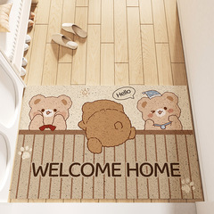 卡通家用絲圈防滑腳墊可裁剪入戶門地墊玄關進門易打理耐磨地墊