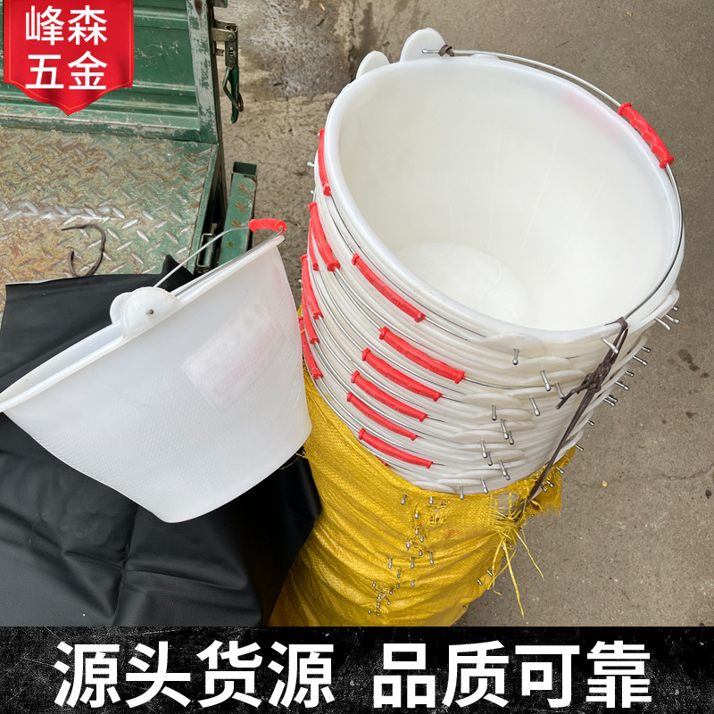 批发供应白色小九零灰桶泥沙灰桶工地用泥浆桶小90牛筋桶水桶灰盆