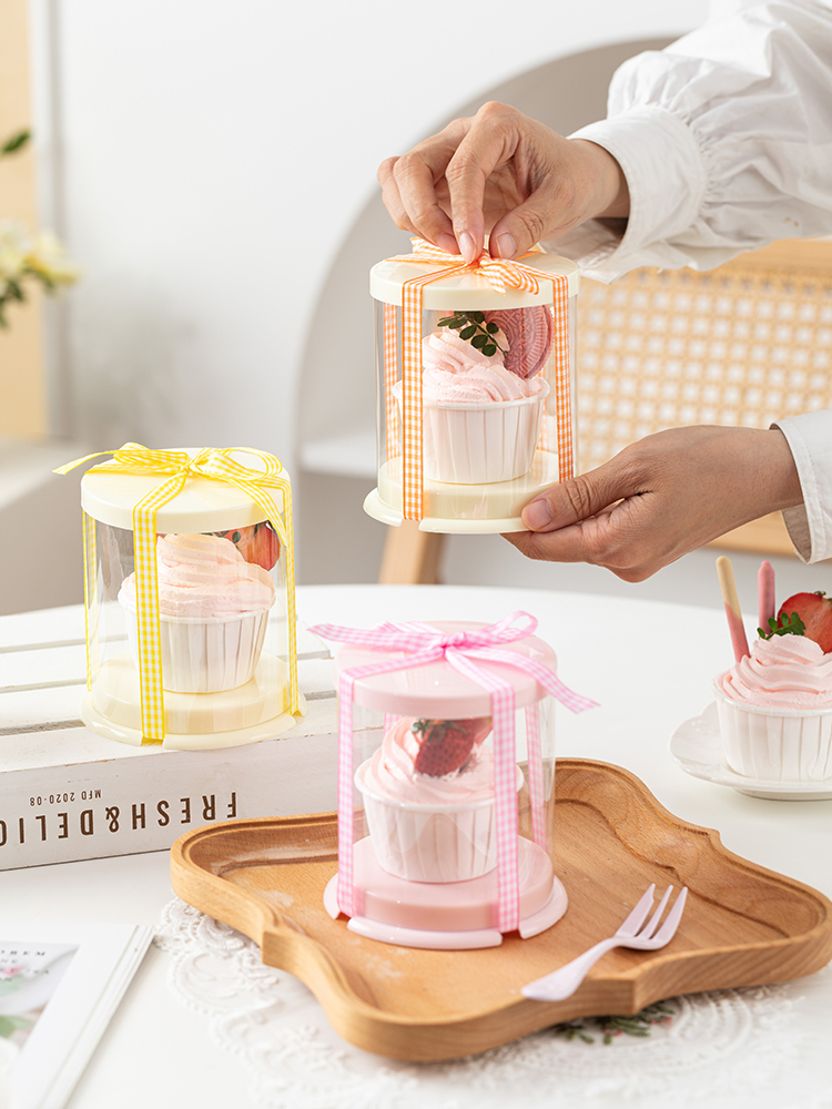 Día de la Madre 520 caja de embalaje de nieve mini 2 / 3 pulgadas redonda 1 de junio caja de pasteles para niños caja de embalaje