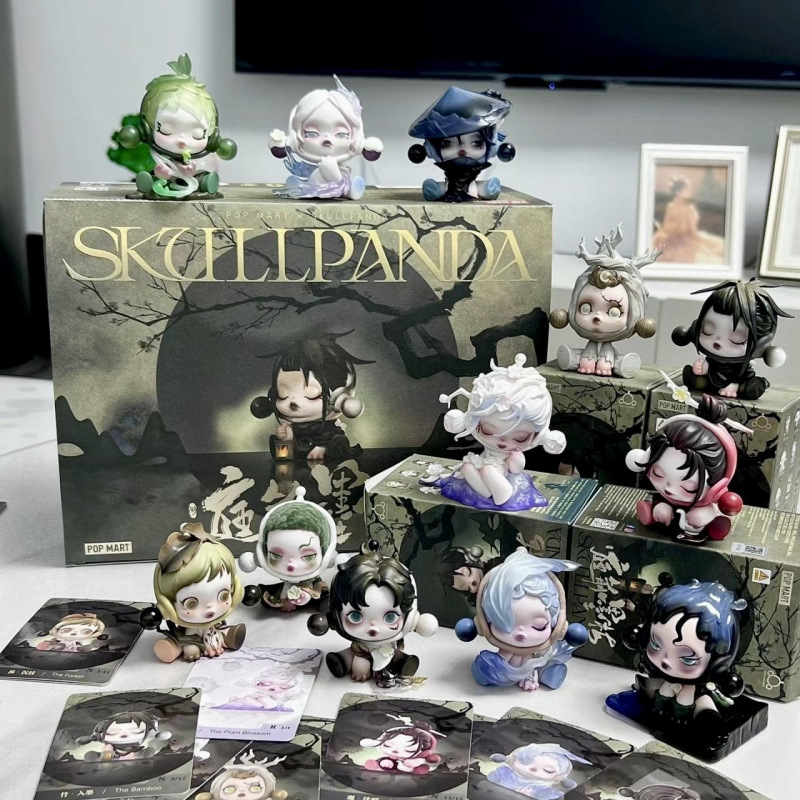 泡泡玛特国产版盲盒庭前墨梅盲盒手办公仔玩具伴手礼车载摆件礼物|undefined