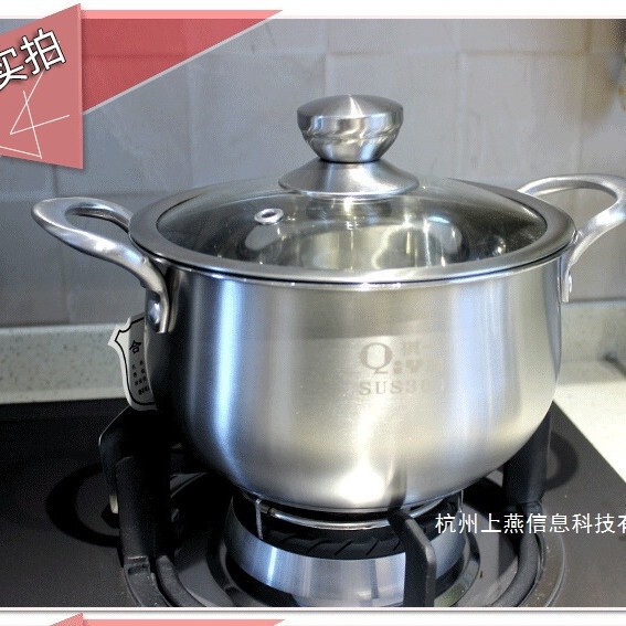 Factory Direct Sales Tempered Glass Pot Lid Universal Explosion-Proof Thickened Stainless Steel Wide Edge See-Through Wok Lid Round Type