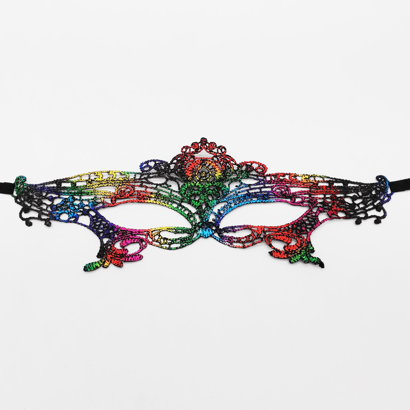 Máscaras de encaje transfronterizas, máscaras de encaje de fiestas de Halloween, máscaras de ojos especiales para carnaval de Halloween