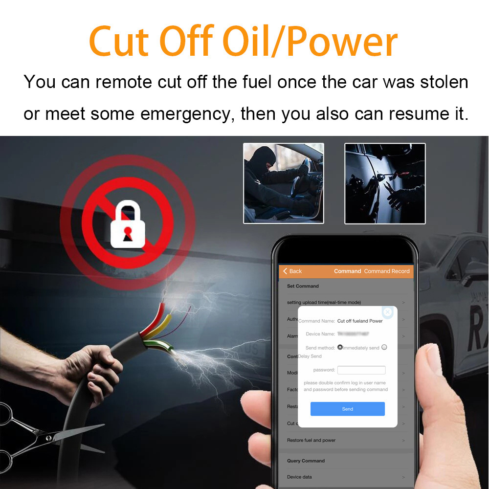 Gt06 Remote Oil Cut-Off Gps Tracker Overseas Version Classic Vehicle Satellite Locator South America Africa Brazil