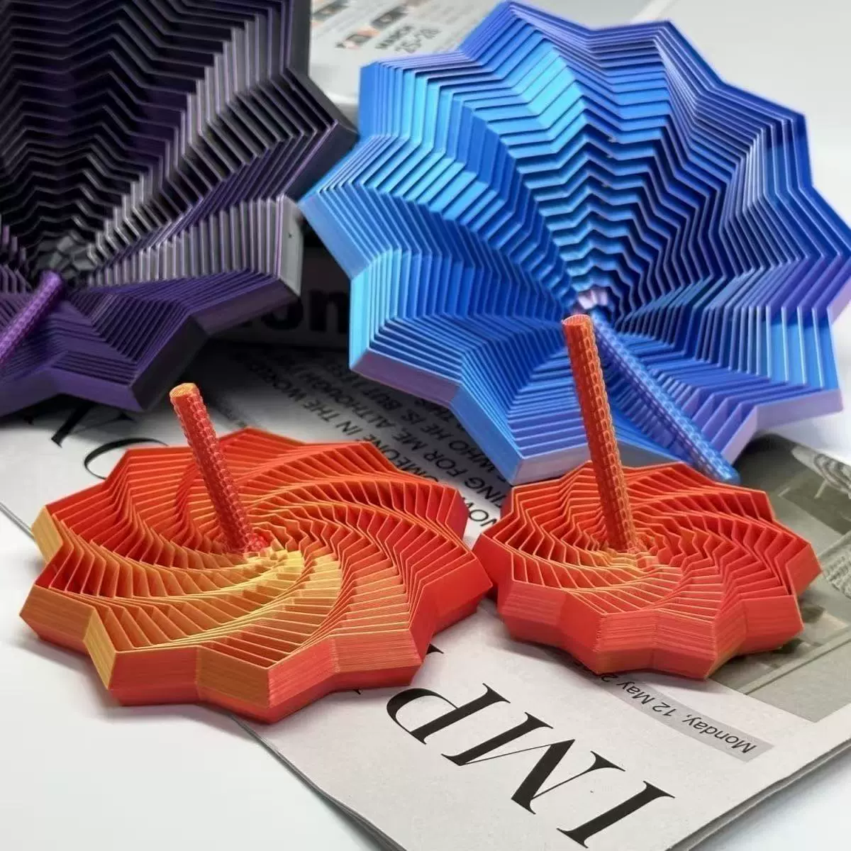 Дженга, трёхмерная вращающаяся игрушка, 3D, антистресс, градиент