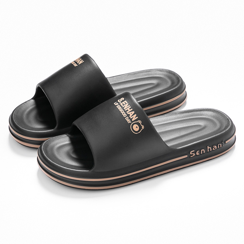 Zapatillas de verano para hombre al aire libre con sensación de pisar nubes, modelo nuevo 2025, sandalias domésticas antideslizantes de EVA para baño interior y hogar para hombres.